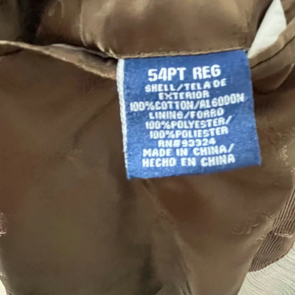 Stafford Blazer Brown Mens 54PT REG Corduroy Elbow Patches Good